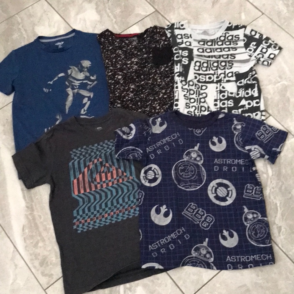 BIG BOYS Short Sleeves Tees | Bundle of Five Pieces | M 7-8